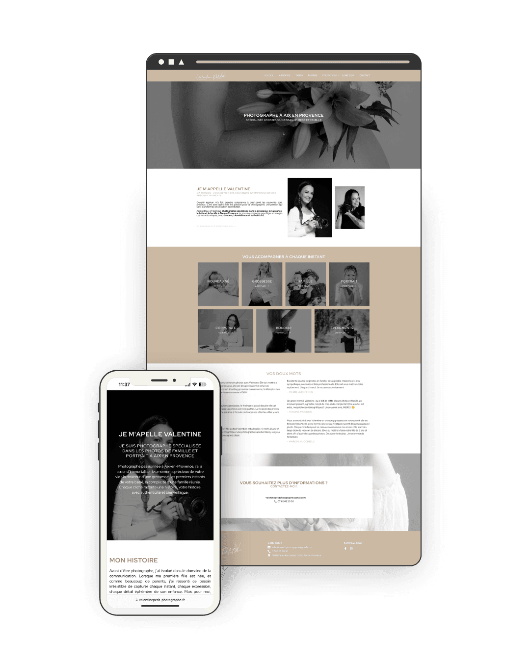 refonte site WordPress - Valentinepetit-photographe.fr