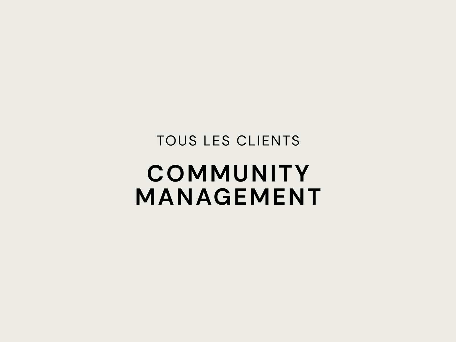 Community management